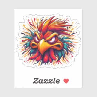 "Thad the Mad Rooster" Vinyl Aufkleber