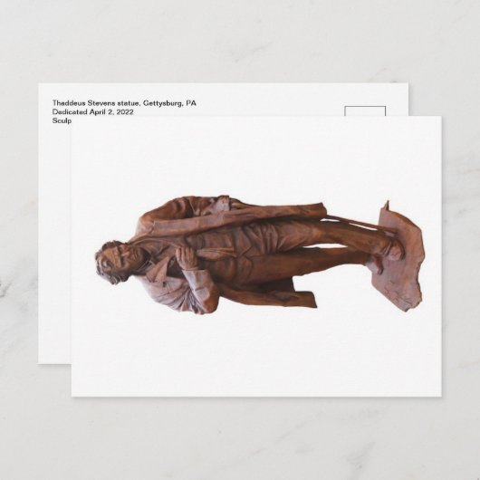Thaddeus Stevens Statue in Gettysburg, PA-Postkart Postkarte (Vorne/Hinten)