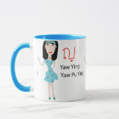 Thai-Alphabet Yaw Ying bedeutet weibliche Tasse (Links)