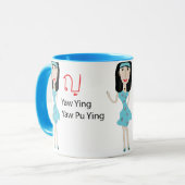 Thai-Alphabet Yaw Ying bedeutet weibliche Tasse (Vorderseite Links)
