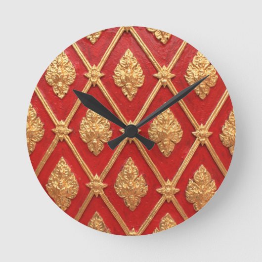 Thai art pattern runde wanduhr (Vorderseite)