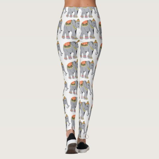 Thai Battle Elephant Pattern Leggings (Rückseite)