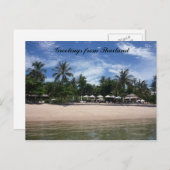 Thai Beach Grüße Postkarte (Vorne/Hinten)