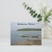 Thai-Boot-Grüße Postkarte (Stehend Vorderseite)
