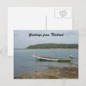 Thai-Boot-Grüße Postkarte (Vorne/Hinten)