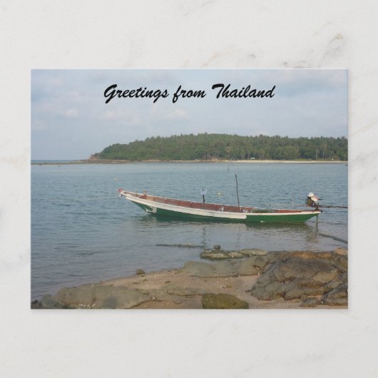 Thai-Boot-Grüße Postkarte (Vorderseite)