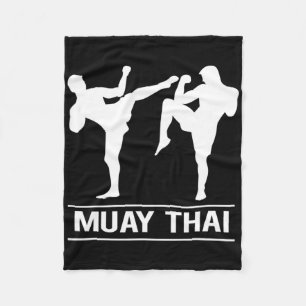 Thai Boxen Kickboxen Mma Kämpfer Muay Thai Fleecedecke