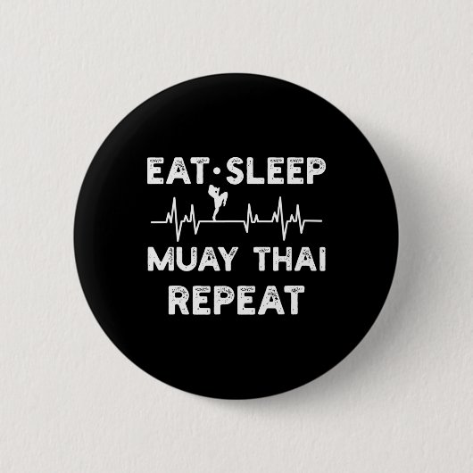 Thai-Boxen Muay Thai Kickboxen _1 Button (Vorderseite)