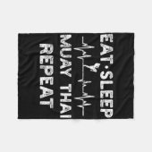 Thai-Boxen Muay Thai Kickboxen Fleecedecke (Vorderseite (Horizontal))