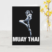 Thai-Boxen und Kickboxen Karte (Gelbe Blume)