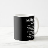 Thai Boxing Definition Muay Thai Funny Kaffeetasse (VorderseiteRechts)