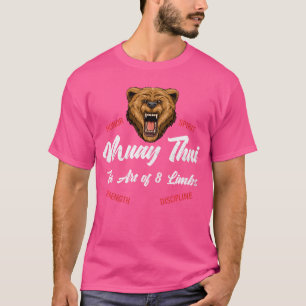 Thai Boxing Kickboxing Muay Thai Bear T-Shirt