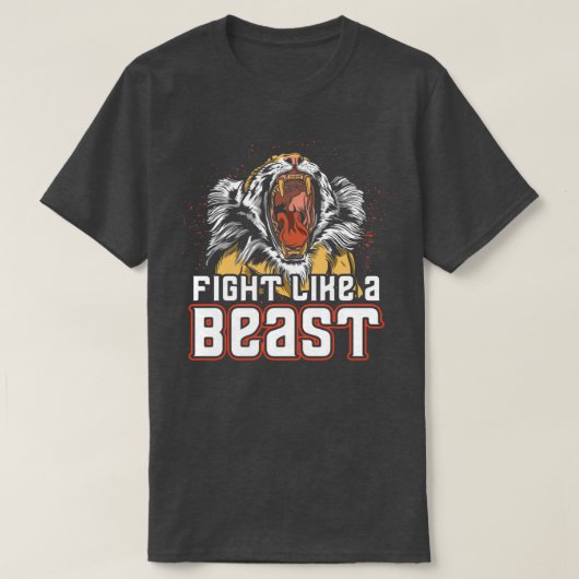 Thai Boxing Muay Thai Tiger Nak Muay Lutas Kickbox T-Shirt (Design vorne)