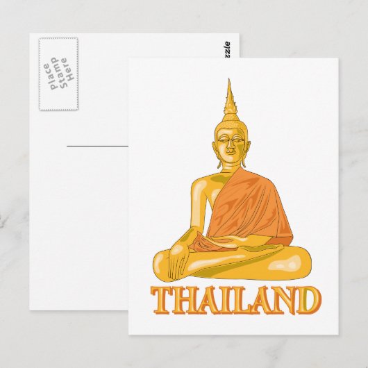 Thai Buddha Postkarte (Vorne/Hinten)