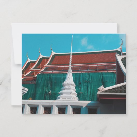 Thai Buddhist Temple Wat Arun Bangkok Flat Card Karte (Vorderseite)