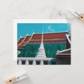 Thai Buddhist Temple Wat Arun Bangkok Flat Card Karte (Vorderseite/Rückseite Beispiel)