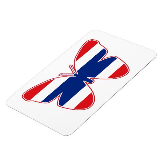 Thai Butterfly Flag Magnet (Linke Seite)
