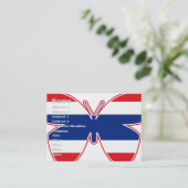 Thai Butterfly Flag Visitenkarte (Stehend Vorderseite)