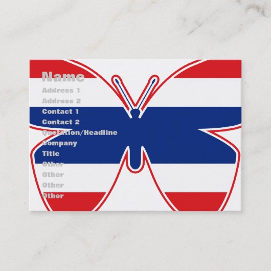 Thai Butterfly Flag Visitenkarte (Vorderseite)