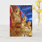 Thai China Buddha Image Statue Karte (Gelbe Blume)