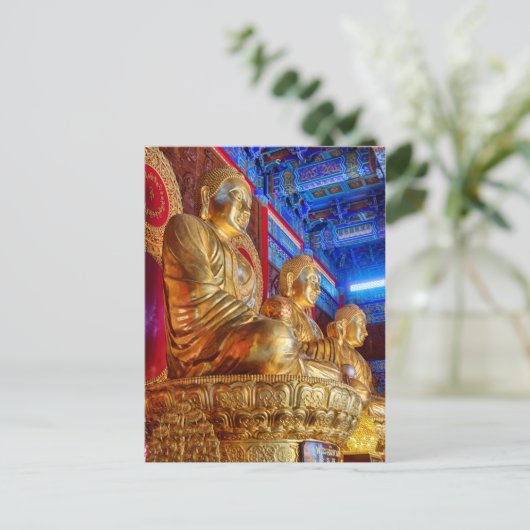 Thai China Buddha Image Statue Postkarte (Stehend Vorderseite)