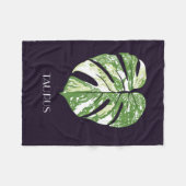 Thai Constellation Monstera Taurus Fleecedecke (Vorderseite (Horizontal))