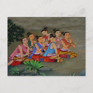 Thai Court Ladys Postkarte