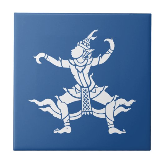 Thai Dancer ⚠ Thailand Sign ⚠ Fliese (Vorderseite)