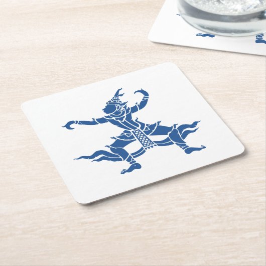 Thai Dancer ⚠ Thailand Sign ⚠ Rechteckiger Pappuntersetzer (angewinkelt)