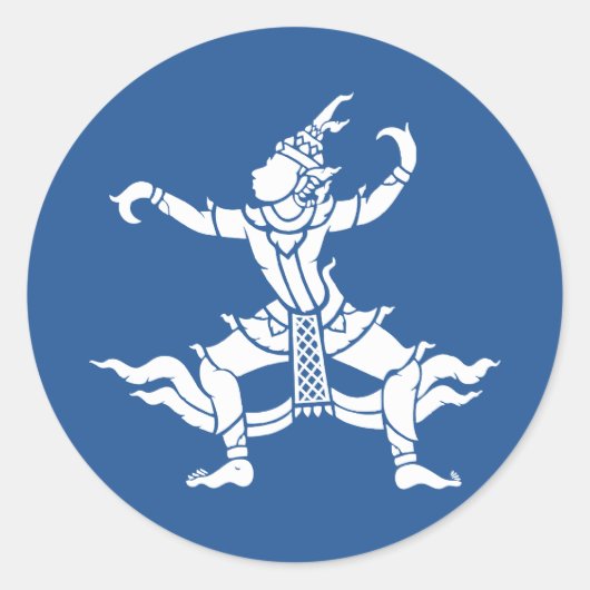 Thai Dancer ⚠ Thailand Sign ⚠ Runder Aufkleber (Vorderseite)