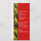 Thai Dinner Themenparty Einladung Gold (Rückseite)