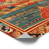 Thai Dragon and Phoenix Art Print Traditional Poster (Ecke)