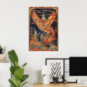 Thai Dragon and Phoenix Art Print Traditional Poster (Heimbüro)