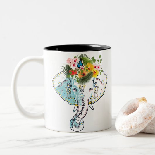 Thai Elefant Design Kaffee und Tee Tasse (Mit Donut)