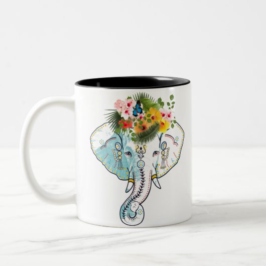 Thai Elefant Design Kaffee und Tee Tasse (Links)