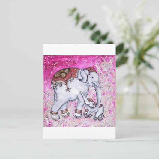 THAI ELEPHANTS POSTKARTE (Stehend Vorderseite)