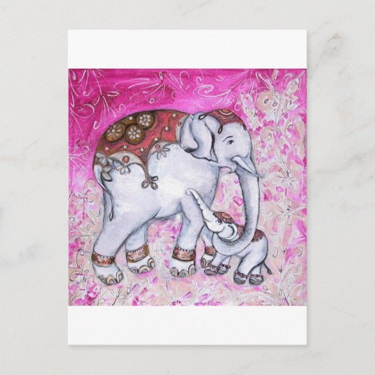 THAI ELEPHANTS POSTKARTE (Vorderseite)