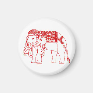Thai Erawan Weißer Elefant Magnet