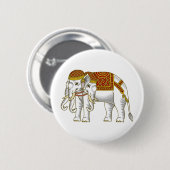 Thai Erawan White Elephant Button (Vorne & Hinten)