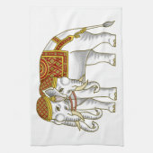 Thai Erawan White Elephant Geschirrtuch (Vertikal)