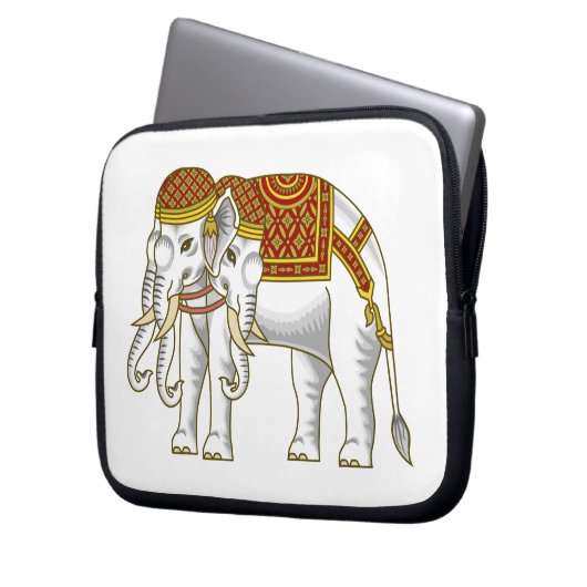 Thai Erawan White Elephant Laptopschutzhülle (Vorderseite Links)