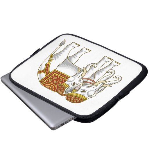 Thai Erawan White Elephant Laptopschutzhülle (Vorne Knopf)