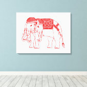 Thai Erawan White Elephant Leinwanddruck (Insitu (Holzboden))