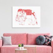 Thai Erawan White Elephant Leinwanddruck (Insitu (Wohnzimmer))