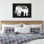 Thai Erawan White Elephant Leinwanddruck (Insitu (Schlafzimmer))