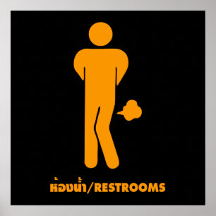 THAI-ESSEN KANN SCHARF SEIN ⚠ Lustiges Schild: Toi Poster