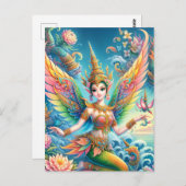 Thai Fairy Postkarte (Vorne/Hinten)