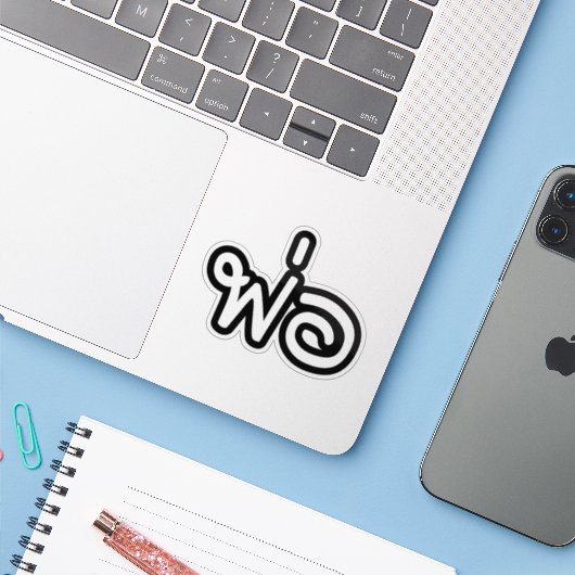 Thai Father - พ่ อ / Phaw - Thai-Sprachskript Aufkleber (Laptop mit iPhone)