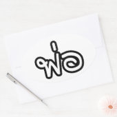 Thai Father - พ่ อ / Phaw - Thai-Sprachskript Ovaler Aufkleber (Umschlag)