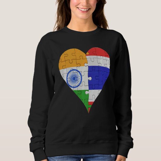 Thai Flag Herz Sweatshirt (Vorderseite)